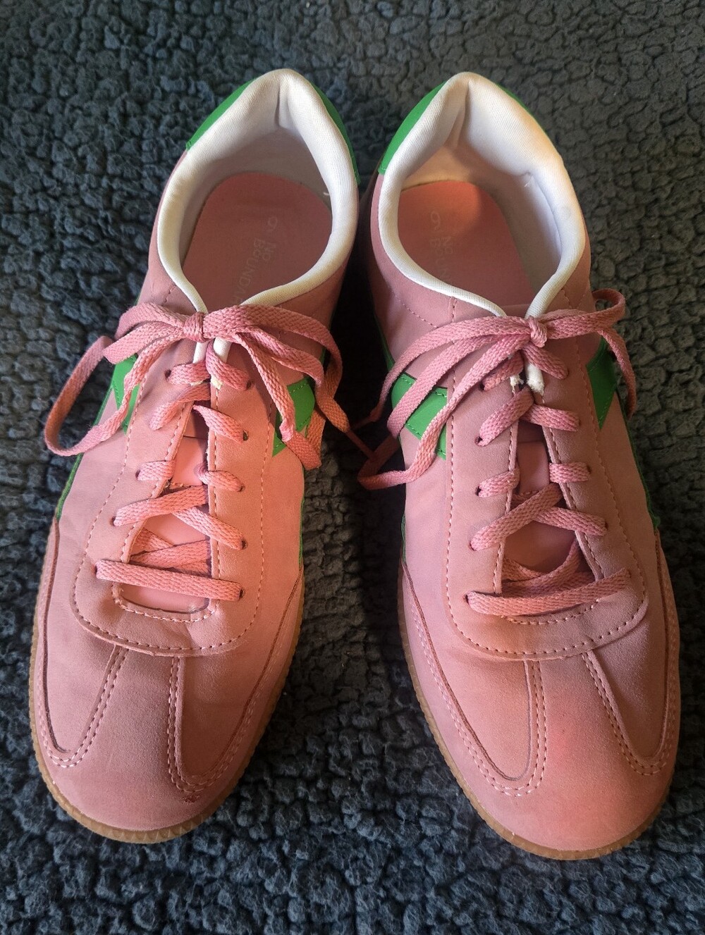 No Boundaries Pink and Green Sneakers